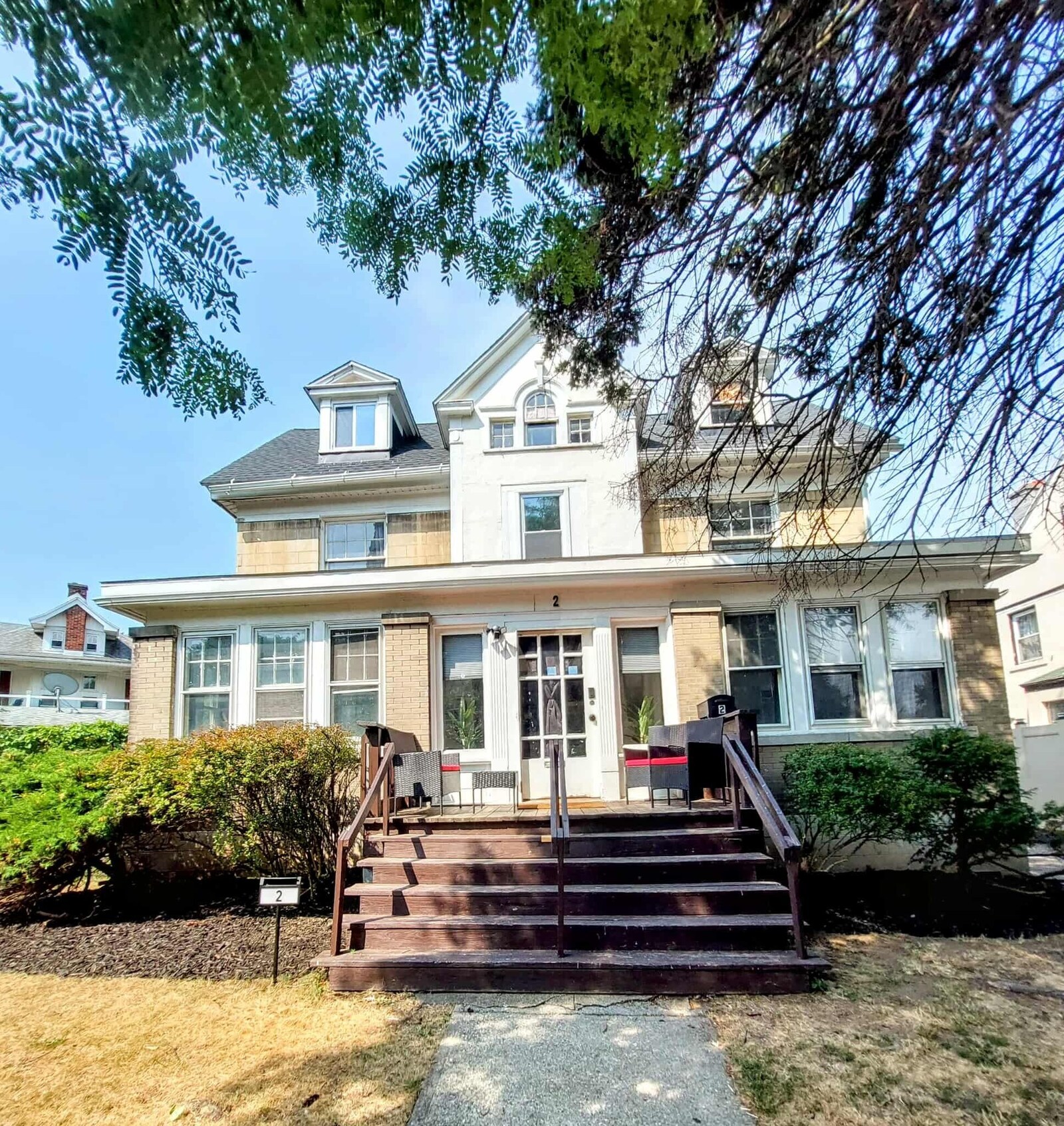 Front porch and entrance to the property